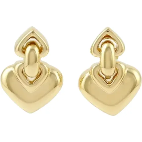 Pre-owned Gold earrings , female, Sizes: ONE SIZE - Bvlgari Vintage - Modalova