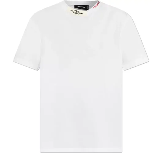 T-Shirt mit Logo , Damen, Größe: M - Dsquared2 - Modalova