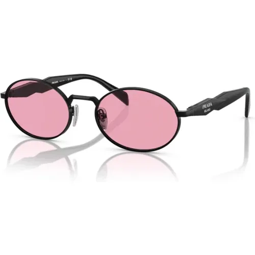Elegante Metallsonnenbrille , Damen, Größe: 55 MM - Prada - Modalova