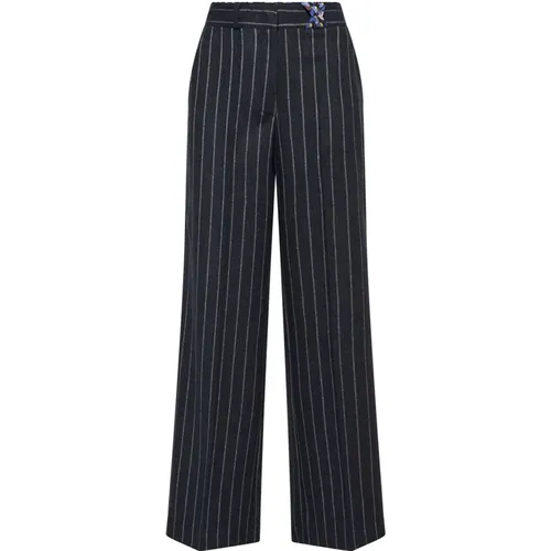 Mali Stripes Trousers , female, Sizes: M, S, XS - Maliparmi - Modalova