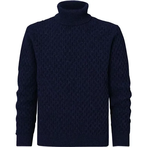 Blauer Rollkragenpullover , Herren, Größe: 2XL - Jacob Cohën - Modalova