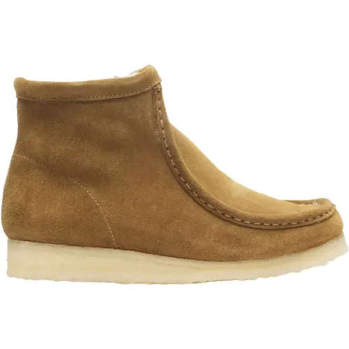 Originals Wallabee Hi Tan Wlined Winter Boots , female, Sizes: 8 UK - Clarks - Modalova