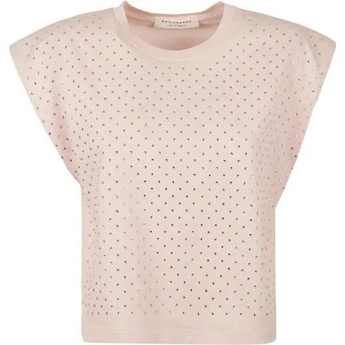 Women's Clothing T-Shirts & Polos Fantasia Rosa Ss24 , female, Sizes: XS, S - Philosophy di Lorenzo Serafini - Modalova