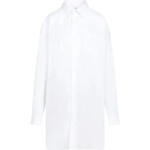 Cotton Shirt with Décortiqué Details , female, Sizes: XS, 2XS - Maison Margiela - Modalova