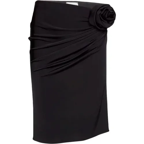 Rose Applique Midi Skirt , female, Sizes: S, XS - Magda Butrym - Modalova