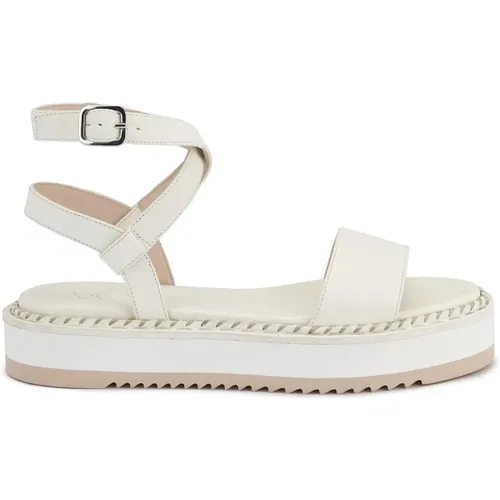 Offwhite Flat Sandals for Summer , female, Sizes: 7 UK - AGL - Modalova