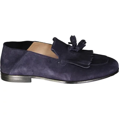 Loafer Shoes with Fringe Detail , male, Sizes: 5 UK, 5 1/2 UK - Salvatore Ferragamo - Modalova