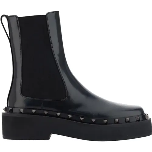 Leather Ankle Boots Aw22 , female, Sizes: 6 UK, 3 UK, 5 1/2 UK, 4 1/2 UK, 4 UK, 5 UK, 7 UK, 3 1/2 UK - Valentino Garavani - Modalova