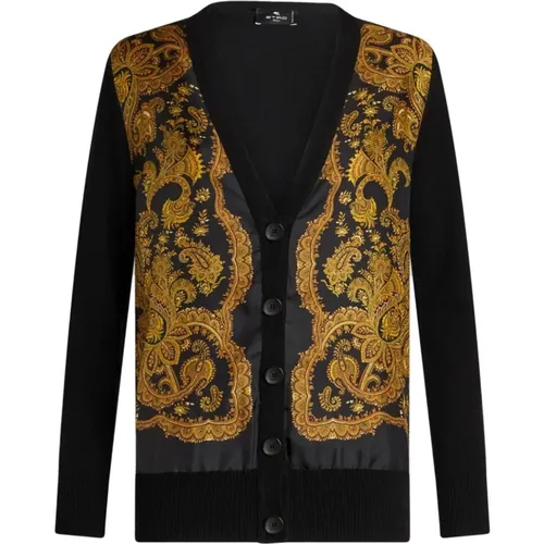 Black Cardigan Sweaters , female, Sizes: XS, L, S, 2XS - ETRO - Modalova