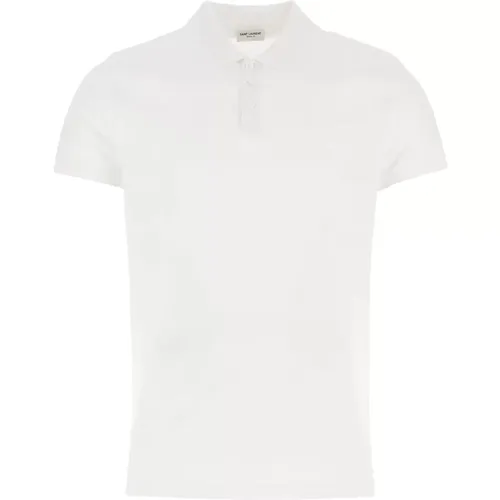 Cotton Polo Shirt , male, Sizes: S - Saint Laurent - Modalova