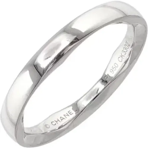 Pre-owned Platinum rings , male, Sizes: ONE SIZE - Chanel Vintage - Modalova