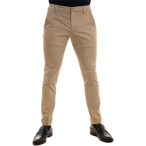 Slim Chino Trousers Lightweight Poplin Pants , male, Sizes: W36, W30, W33, W34, W35, W31, W32 - Dondup - Modalova