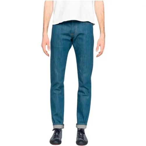 Super Guy Oceans Edge Selvedge Jeans , male, Sizes: W31 L34 - Naked & Famous Denim - Modalova
