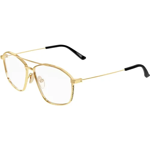 Goldene Brillengestelle , unisex, Größe: 58 MM - Balenciaga - Modalova