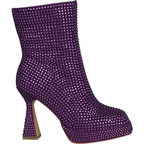 Square Toe Leather Ankle Boots , female, Sizes: 2 UK, 5 UK, 8 UK, 3 UK, 4 UK, 6 UK - Alma en Pena - Modalova