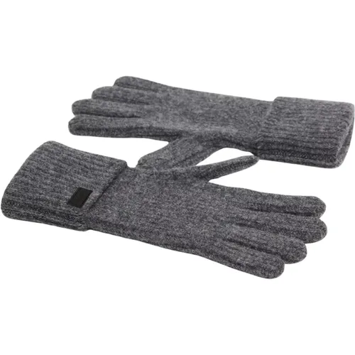 Wollfingerlose Handschuhe mit Logo - Max Mara Weekend - Modalova