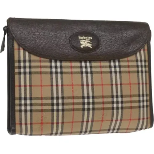 Pre-owned Canvas clutches , female, Sizes: ONE SIZE - Burberry Vintage - Modalova