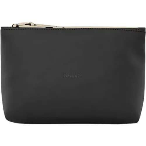 Nylon Clutch with Logo Zipper Closure , male, Sizes: ONE SIZE - Rains - Modalova