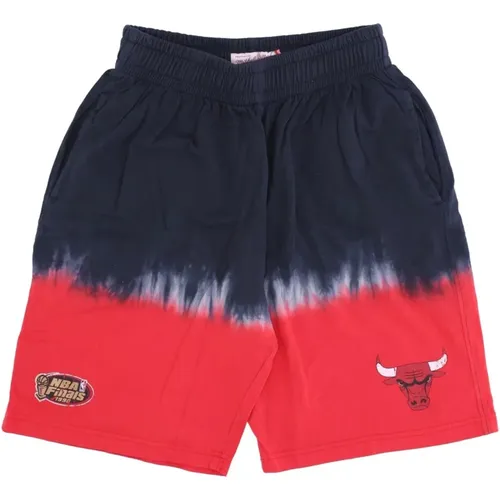 Chicago Bulls Tie Dye Shorts , Herren, Größe: XL - Mitchell & Ness - Modalova