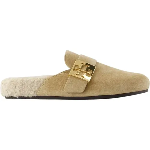 Shearling Mules - Round Toe , female, Sizes: 4 UK, 2 UK, 5 UK, 6 UK, 3 UK - TORY BURCH - Modalova