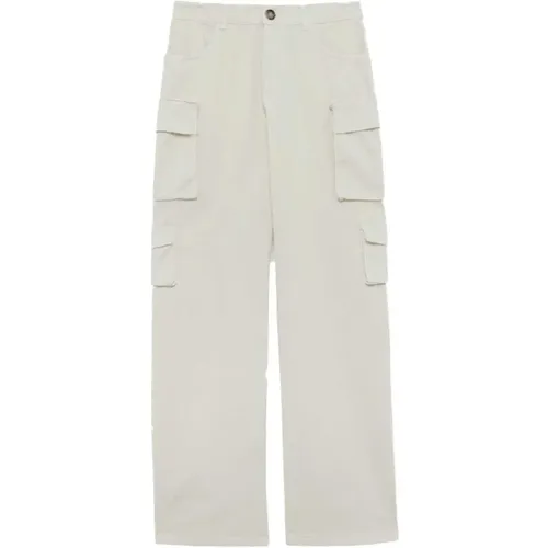 Natural Cotton Cargo Pants , female, Sizes: M - Ermanno Scervino - Modalova