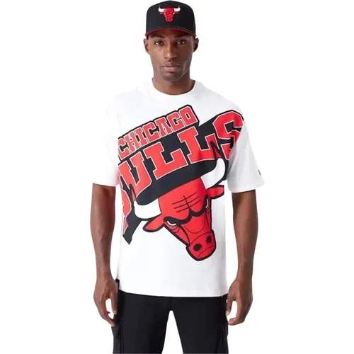 Bulls NBA Weißes T-Shirt , Herren, Größe: XL - new era - Modalova