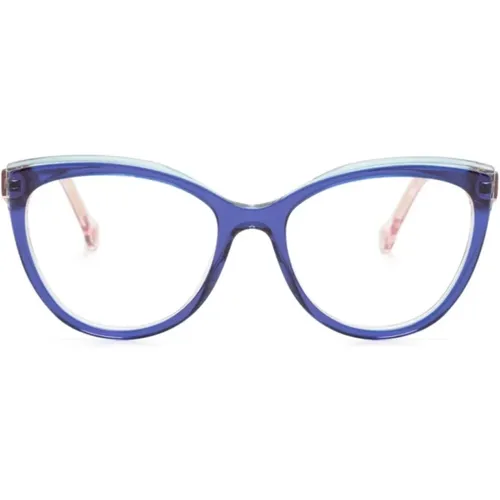 Blaue Optische Brille Stilvoll und vielseitig , Damen, Größe: 53 MM - Carolina Herrera - Modalova