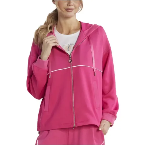 Rosa Pullover mit Reißverschluss , Damen, Größe: 2XS - Liu Jo - Modalova