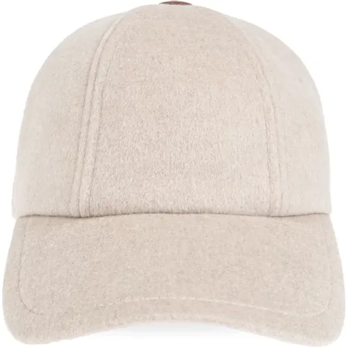 Cashmere cap with visor , female, Sizes: 57 CM, 58 CM - Max Mara - Modalova