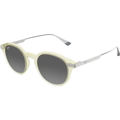 Momi Gs622-21 Shiny Trans Yellow w/Silver Sunglasses - Maui Jim - Modalova
