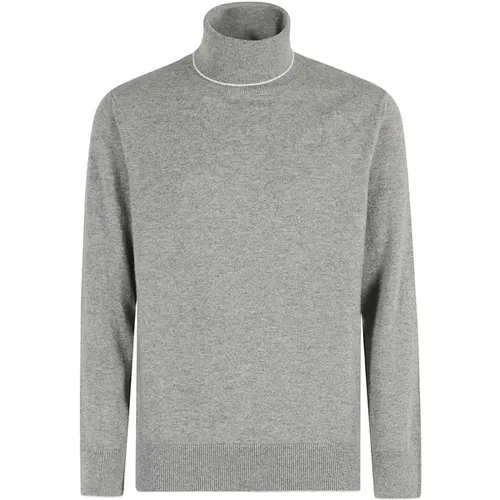 Tipping Turtleneck Sweater , male, Sizes: L, XL, M, 2XL - Eleventy - Modalova