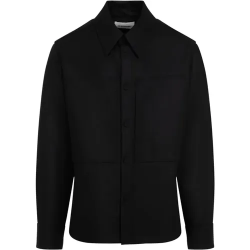 Wool Shirt Aw24 , male, Sizes: M, L - Jil Sander - Modalova