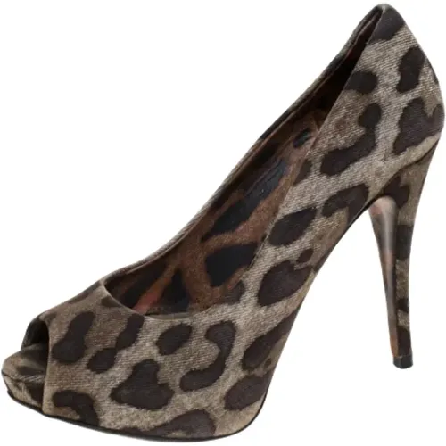Pre-owned Canvas heels , female, Sizes: 4 UK - Dolce & Gabbana Pre-owned - Modalova
