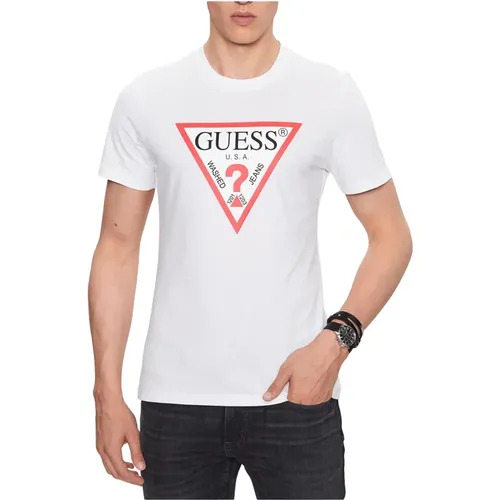 T-Shirts , Herren, Größe: L - Guess - Modalova