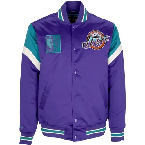 Utah Jazz Bomberjacke NBA Teamfarben - Mitchell & Ness - Modalova