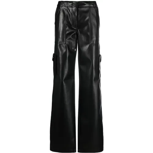 Wide Faux Leather Trousers , female, Sizes: 2XS - Ermanno Scervino - Modalova