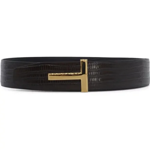 Reversible Tejus Belt, , male, Sizes: 95 CM, 100 CM - Tom Ford - Modalova