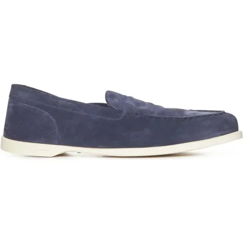 Blaue Wildleder Loafer Schuhe - John Lobb - Modalova