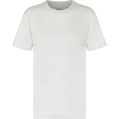 Logo Print T-Shirt , Damen, Größe: XL - Maison Margiela - Modalova