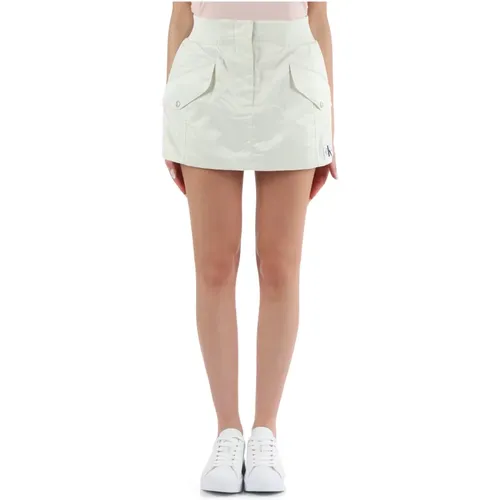 Nylon Satin Minirock mit elastischem Bund , Damen, Größe: S - Calvin Klein Jeans - Modalova