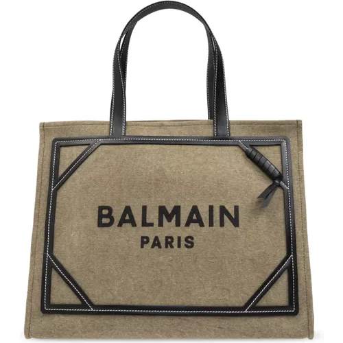 Shopper-Tasche mit Logo Balmain - Balmain - Modalova