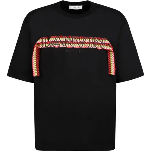 Schwarze T-Shirts und Polos mit Curblace Oversized Stil , Herren, Größe: L - Lanvin - Modalova