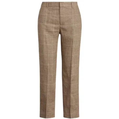 Chevron 7/8 Wool and Silk Pants , female, Sizes: S, M - Polo Ralph Lauren - Modalova