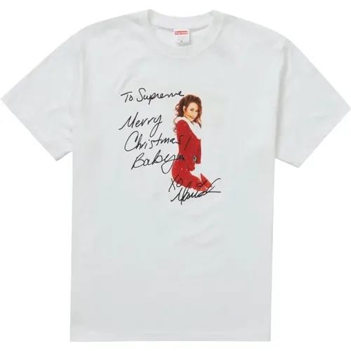 Limitierte Auflage Mariah Carey Weiße T-Shirt , Herren, Größe: L - Supreme - Modalova