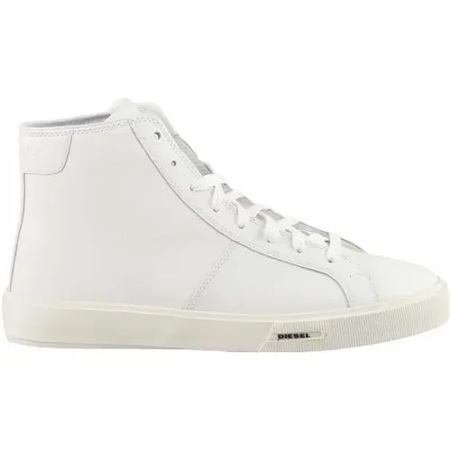 Fashion-Forward Leather Sneakers , male, Sizes: 10 UK - Diesel - Modalova