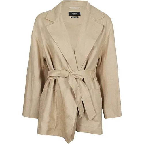 Oversize Belted Jacket , female, Sizes: XS - Max Mara Weekend - Modalova