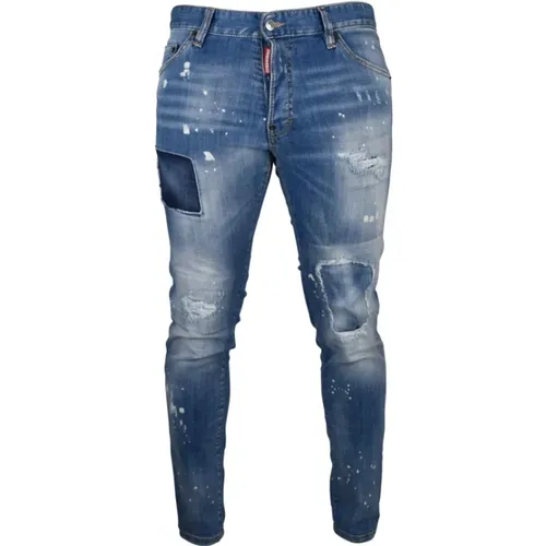 Abgenutzte Slim-Fit Jeans Dsquared2 - Dsquared2 - Modalova