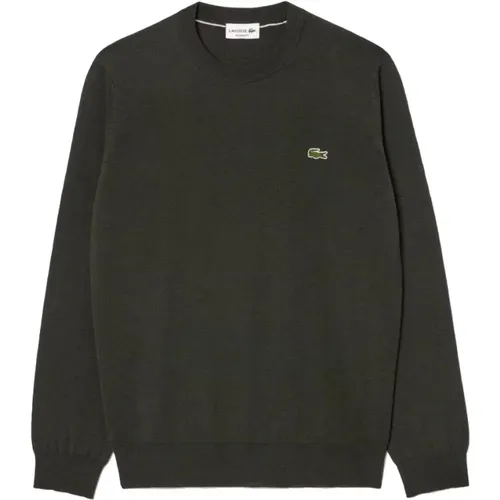 Ribbed Sweater with Crocodile Logo , male, Sizes: 2XL, L, XL, M, S, 4XL - Lacoste - Modalova