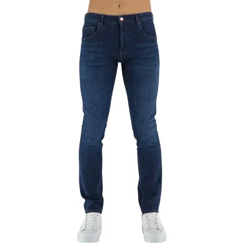 Elegant Dark Slim Fit Jeans , male, Sizes: W38, W40, W41, W42 - Don The Fuller - Modalova