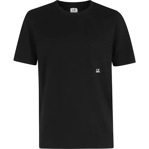 Taschen-T-Shirt im Garment-Dyed-Stil , Herren, Größe: L - C.P. Company - Modalova